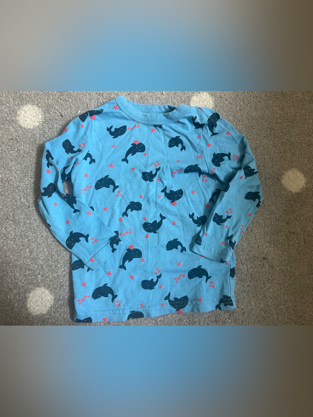 🌸4/$20🌸Toddler Kids Blue Whale Print Long Sleeve Top